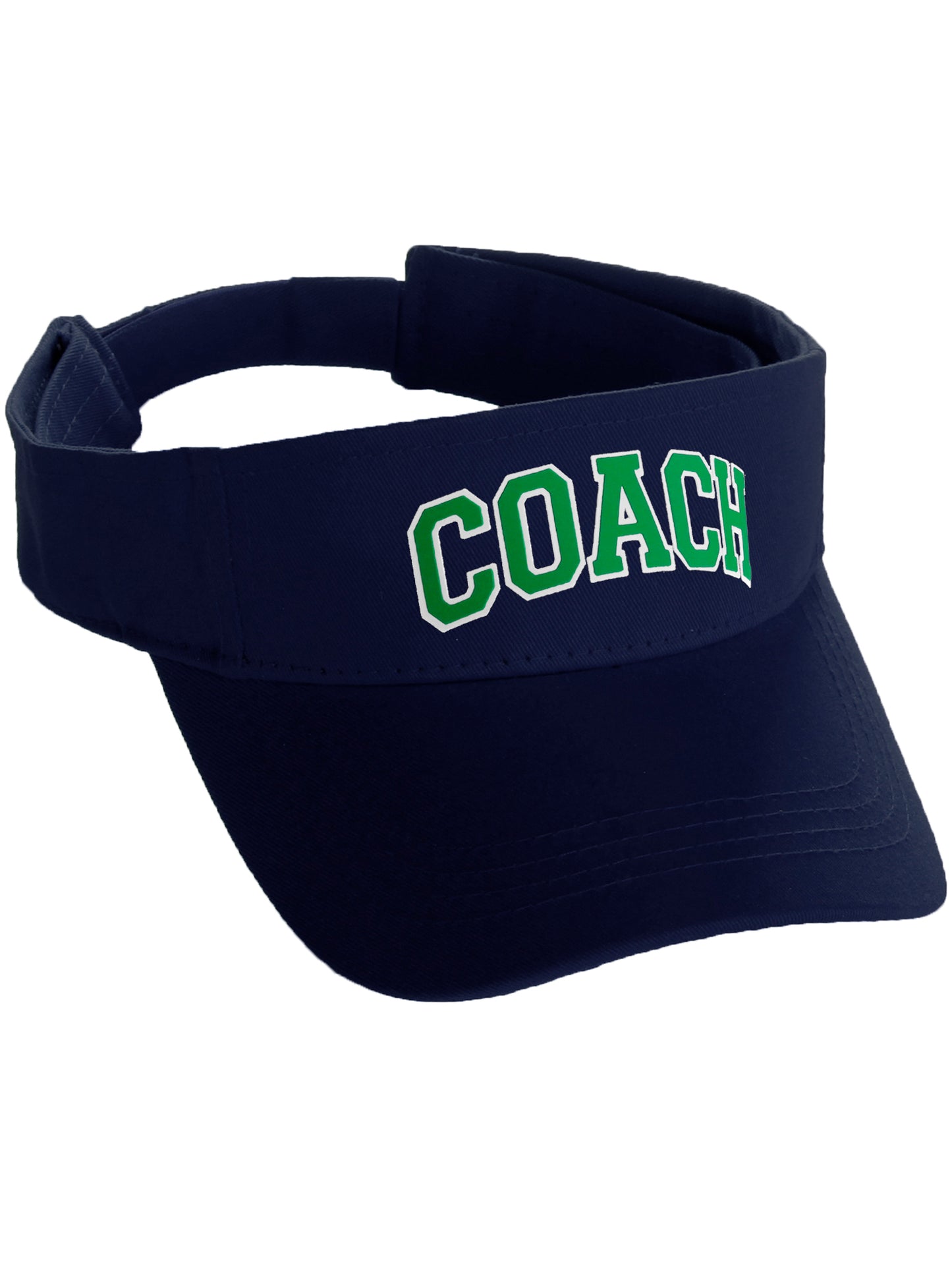 Classic Sport Team Coach Arched Letters Sun Visor Hat Cap Adjustable Back