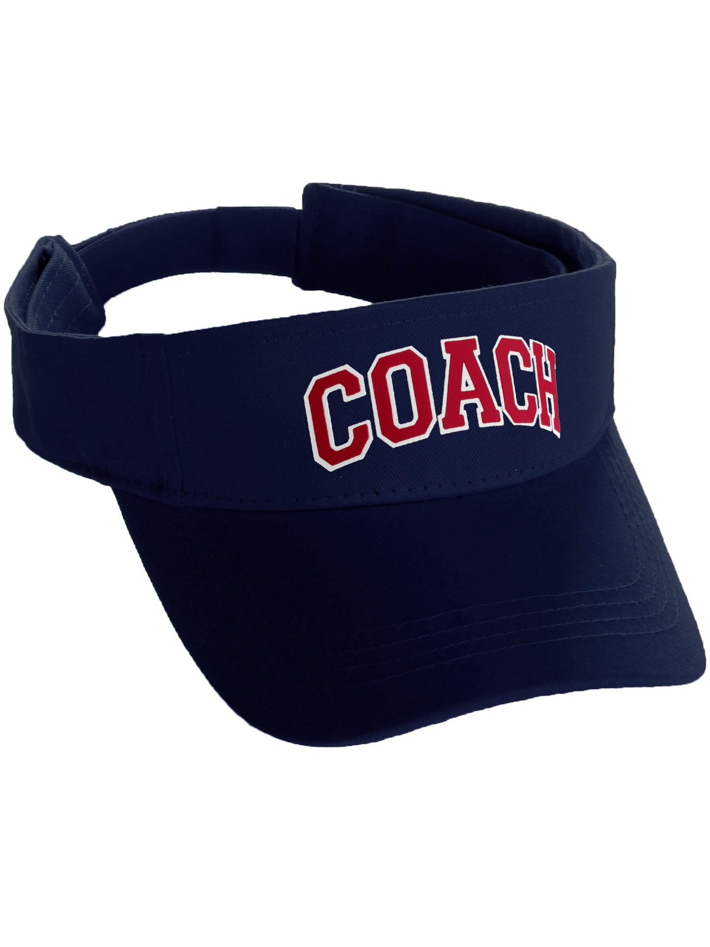 Classic Sport Team Coach Arched Letters Sun Visor Hat Cap Adjustable Back
