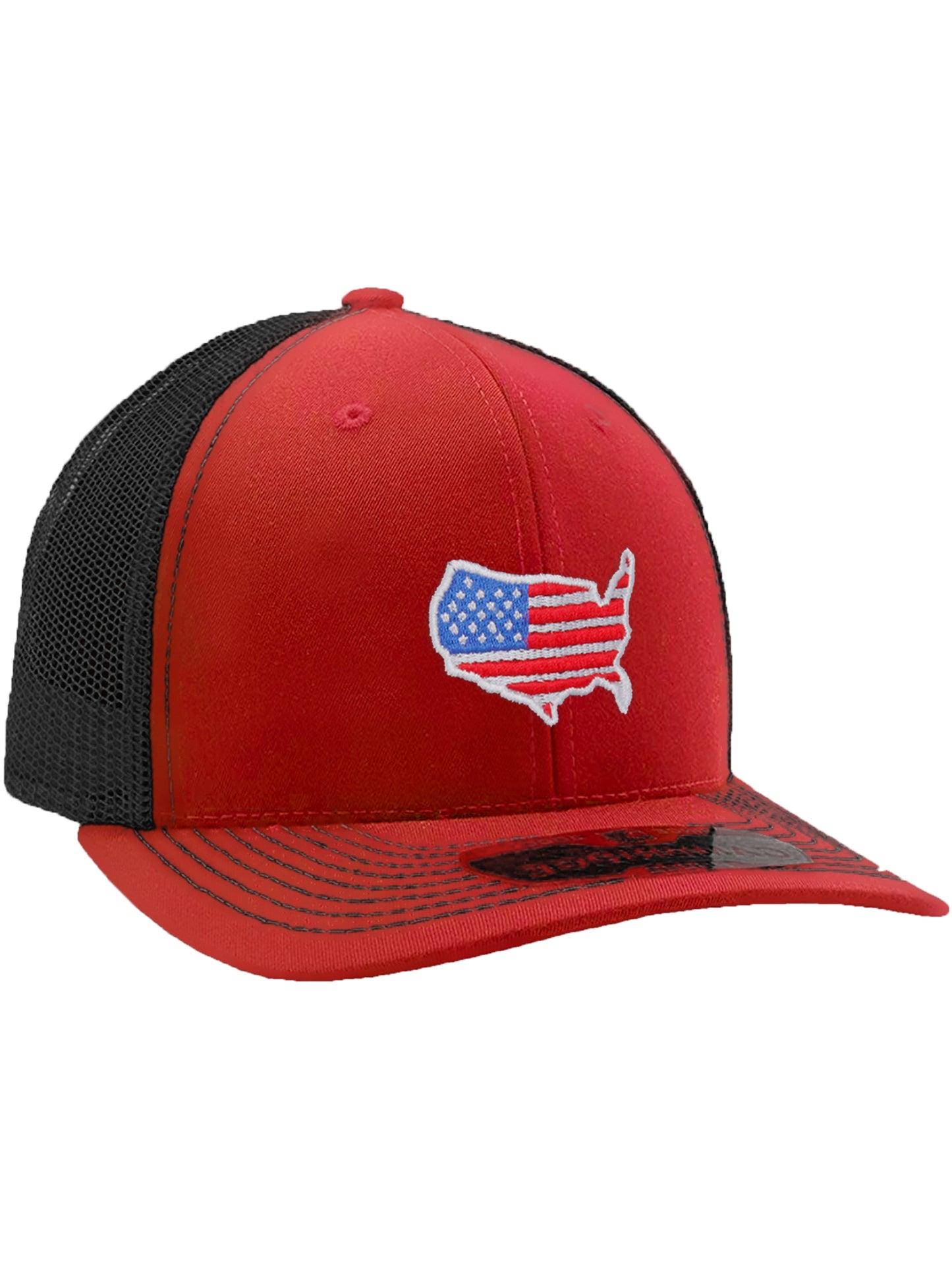 Daxton Classic Baseball Trucker Hat Embroidered USA Flag Structured Mid Profile Cap