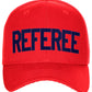 Classic Structured Baseball Hat Custom Referee Letters Adjustable Curved Visor