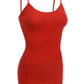 Emmalise Women Camisole Built in Bra Wireless Fabric Support Long Layering Cami