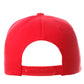 Daxton Classic Snapback Initial Numbers Letters Flat Bill Visor Red Cap