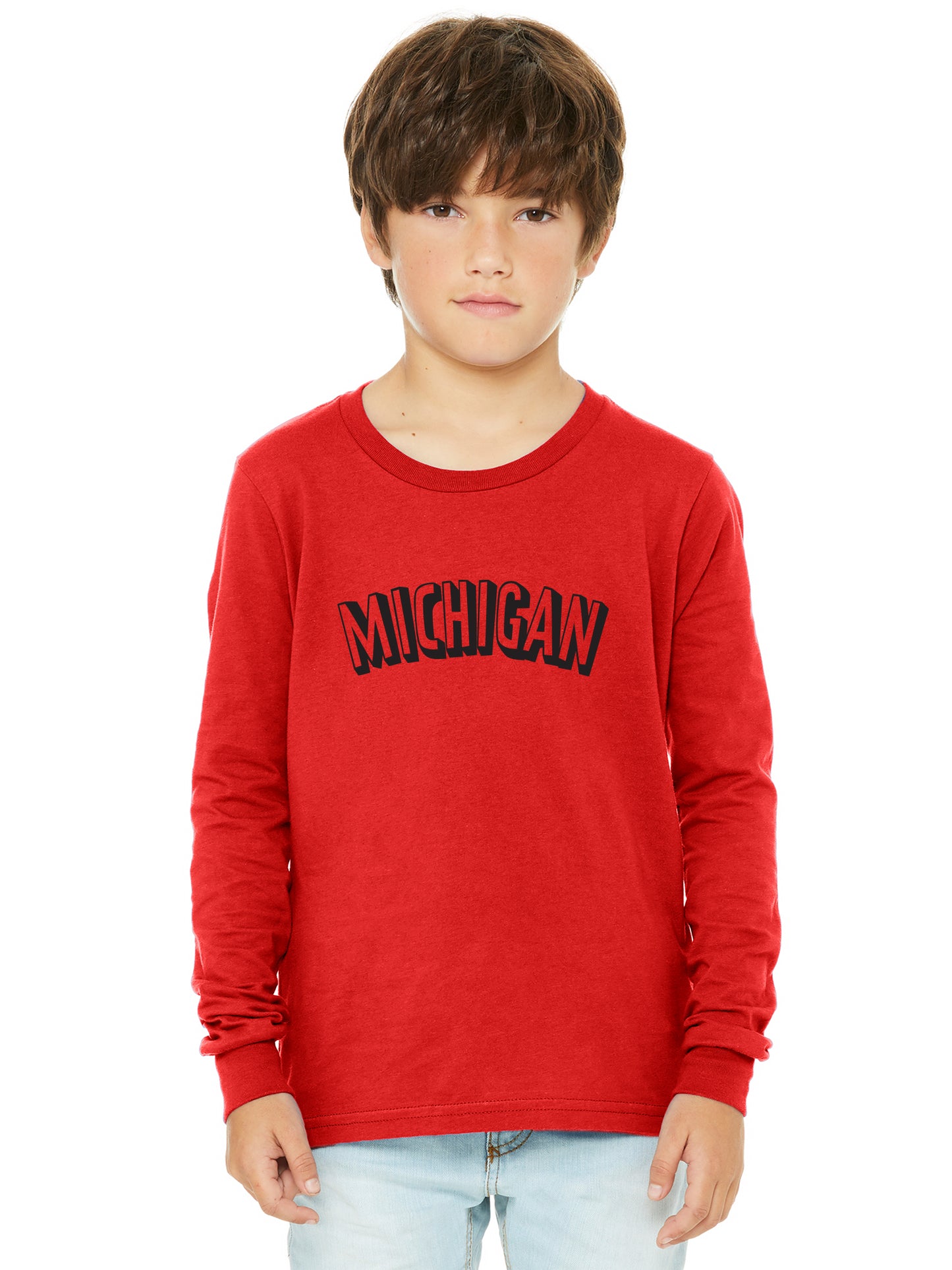 Daxton Youth Long Sleeve Michigan Basic Tshirt