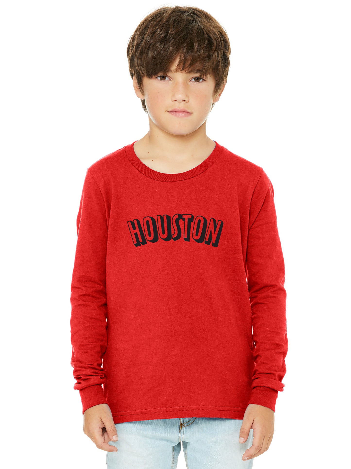 Daxton Youth Long Sleeve Houston Basic Tshirt