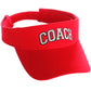 Classic Sport Team Coach Arched Letters Sun Visor Hat Cap Adjustable Back
