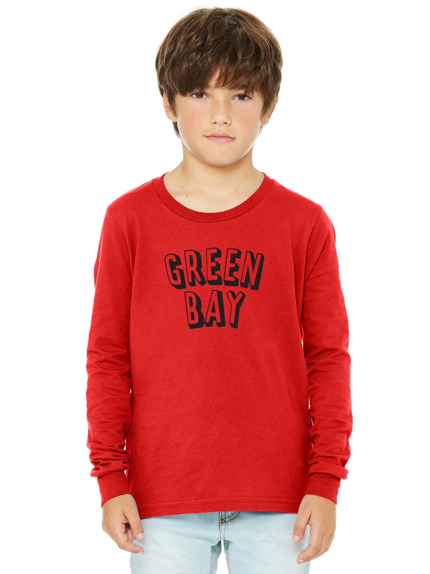 Daxton Youth Long Sleeve Green Bay Basic Tshirt