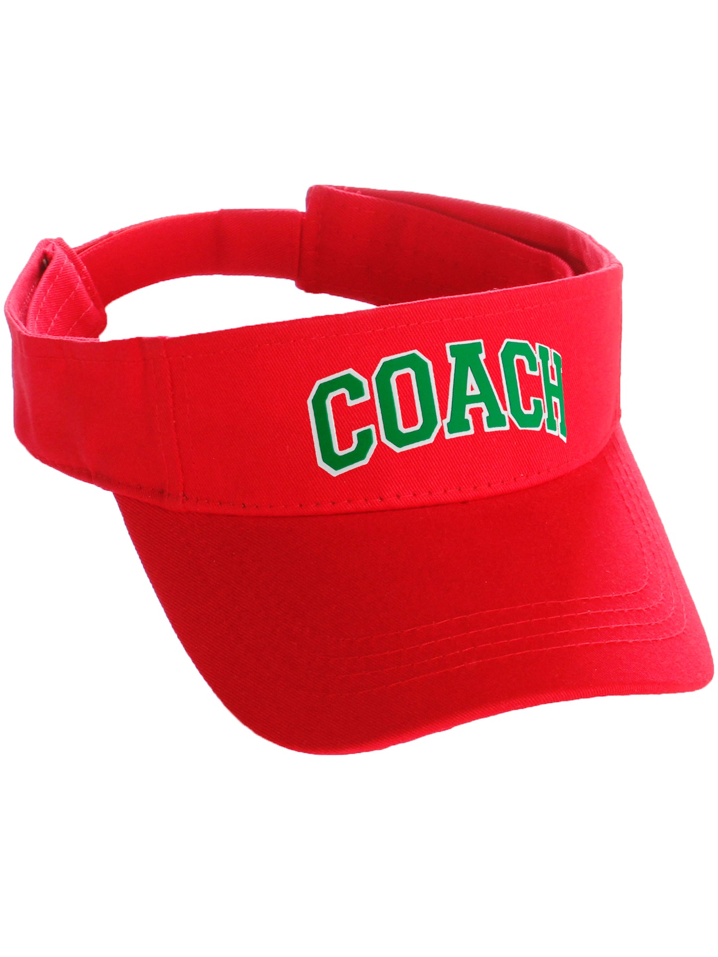 Classic Sport Team Coach Arched Letters Sun Visor Hat Cap Adjustable Back