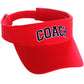 Classic Sport Team Coach Arched Letters Sun Visor Hat Cap Adjustable Back