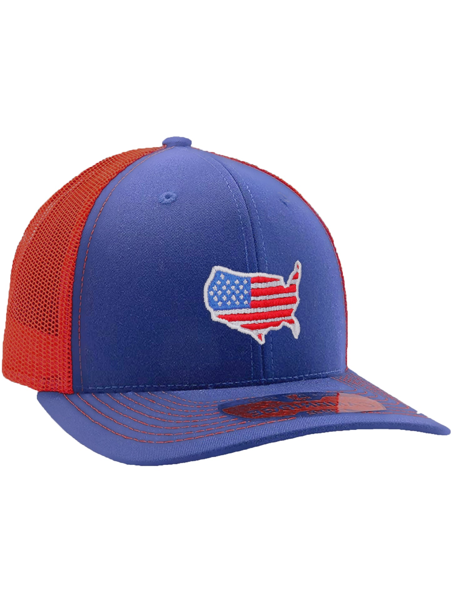 Daxton Classic Baseball Trucker Hat Embroidered USA Flag Structured Mid Profile Cap