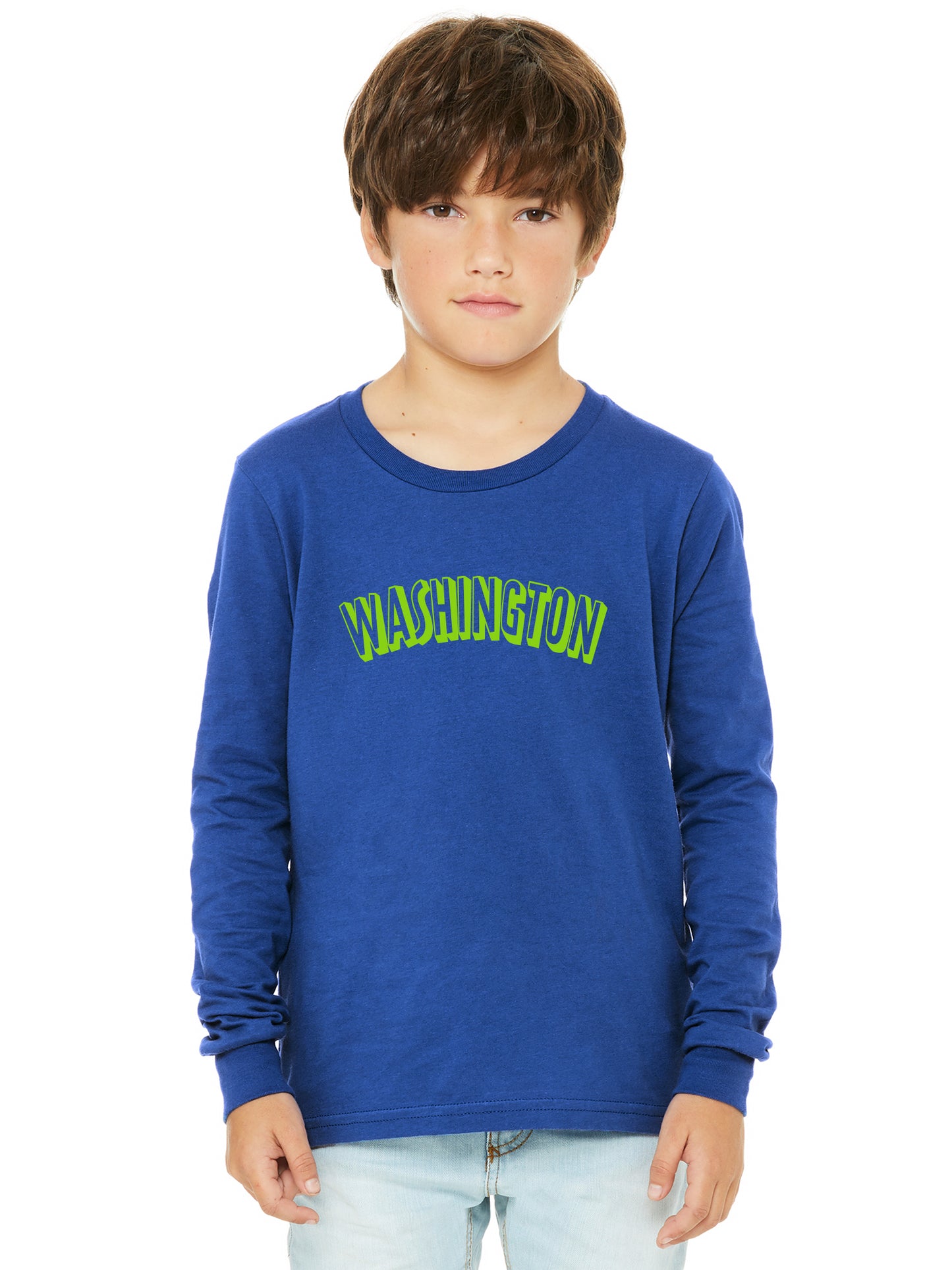 Daxton Youth Long Sleeve Washington Basic Tshirt