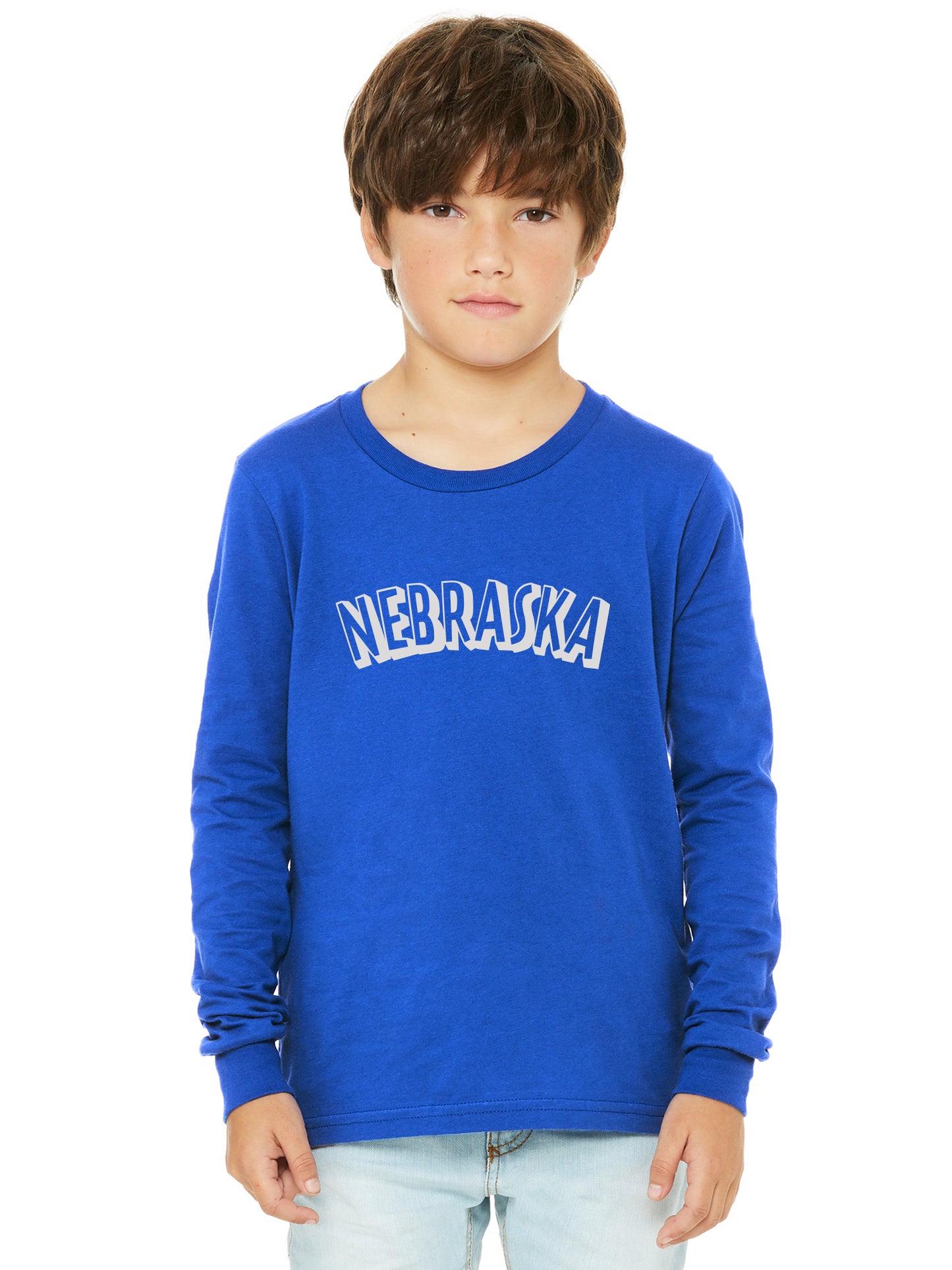 Daxton Youth Long Sleeve Nebraska Basic Tshirt