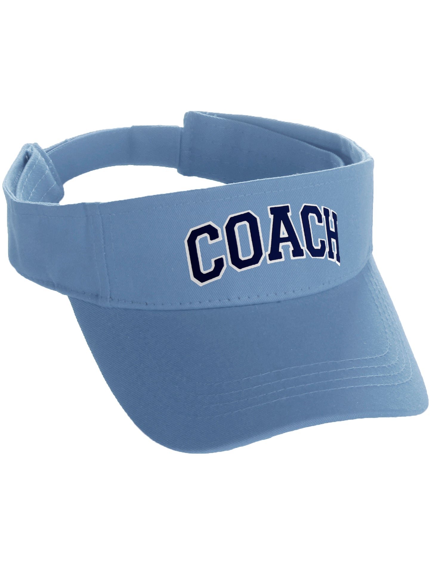 Classic Sport Team Coach Arched Letters Sun Visor Hat Cap Adjustable Back