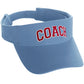 Classic Sport Team Coach Arched Letters Sun Visor Hat Cap Adjustable Back