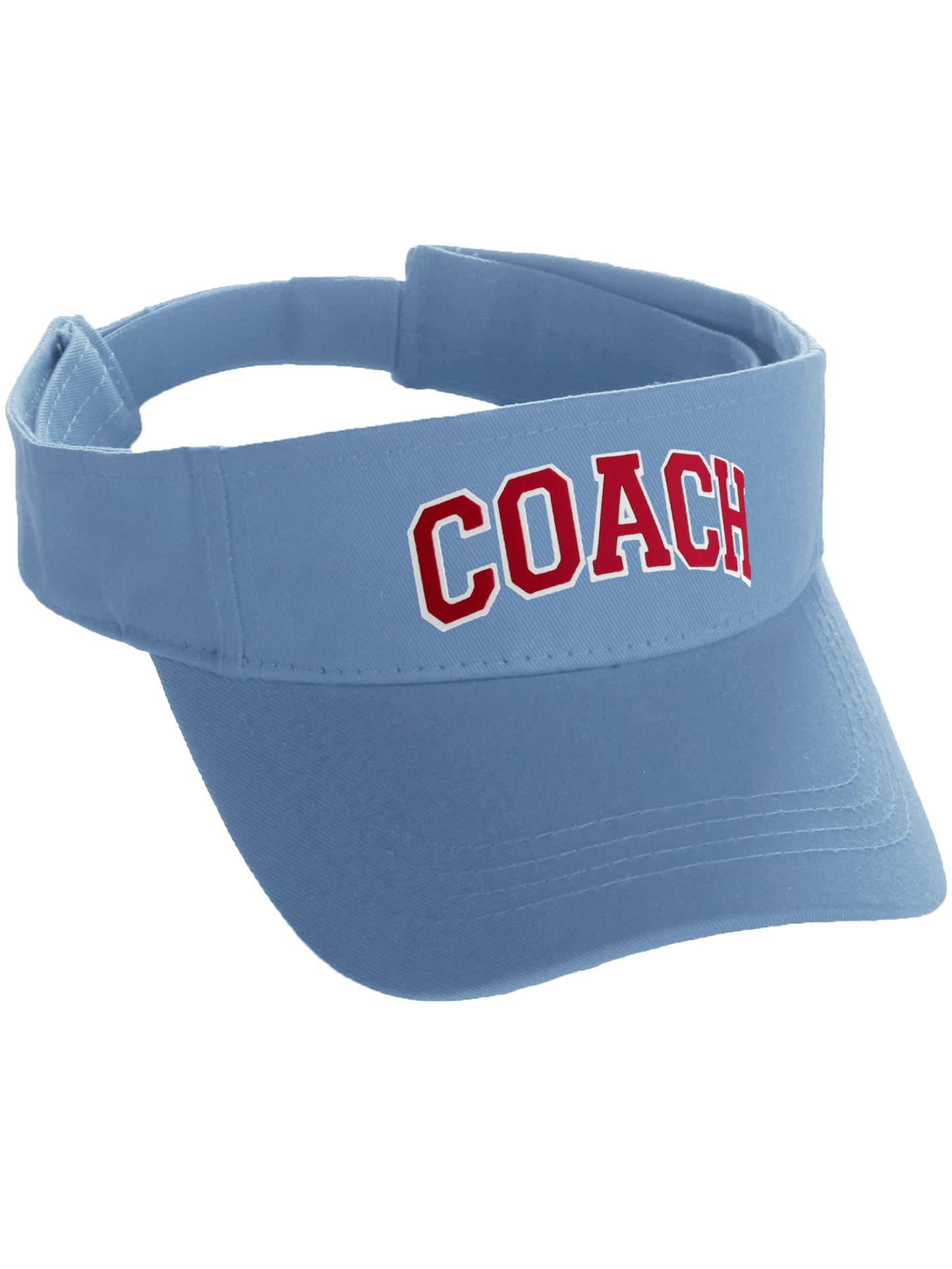 Classic Sport Team Coach Arched Letters Sun Visor Hat Cap Adjustable Back