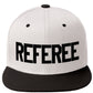 Classic Snapback Referee Hat High Profile Flat Bill Visor Adjustable Back Cap