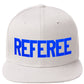 Classic Snapback Referee Hat High Profile Flat Bill Visor Adjustable Back Cap