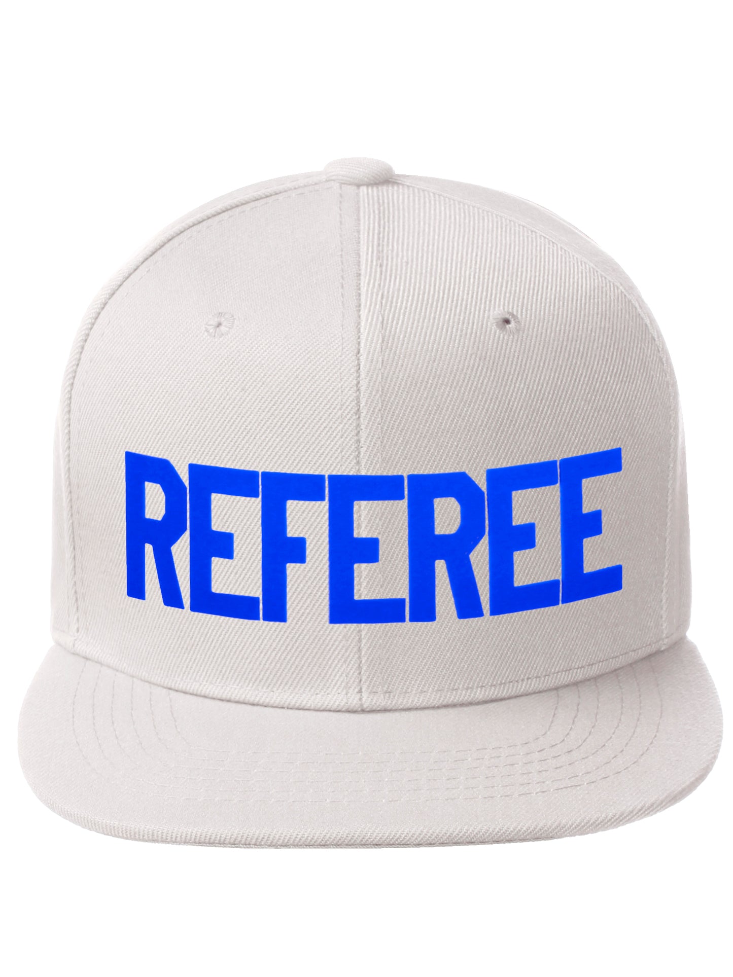 Classic Snapback Referee Hat High Profile Flat Bill Visor Adjustable Back Cap