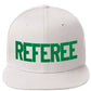 Classic Snapback Referee Hat High Profile Flat Bill Visor Adjustable Back Cap