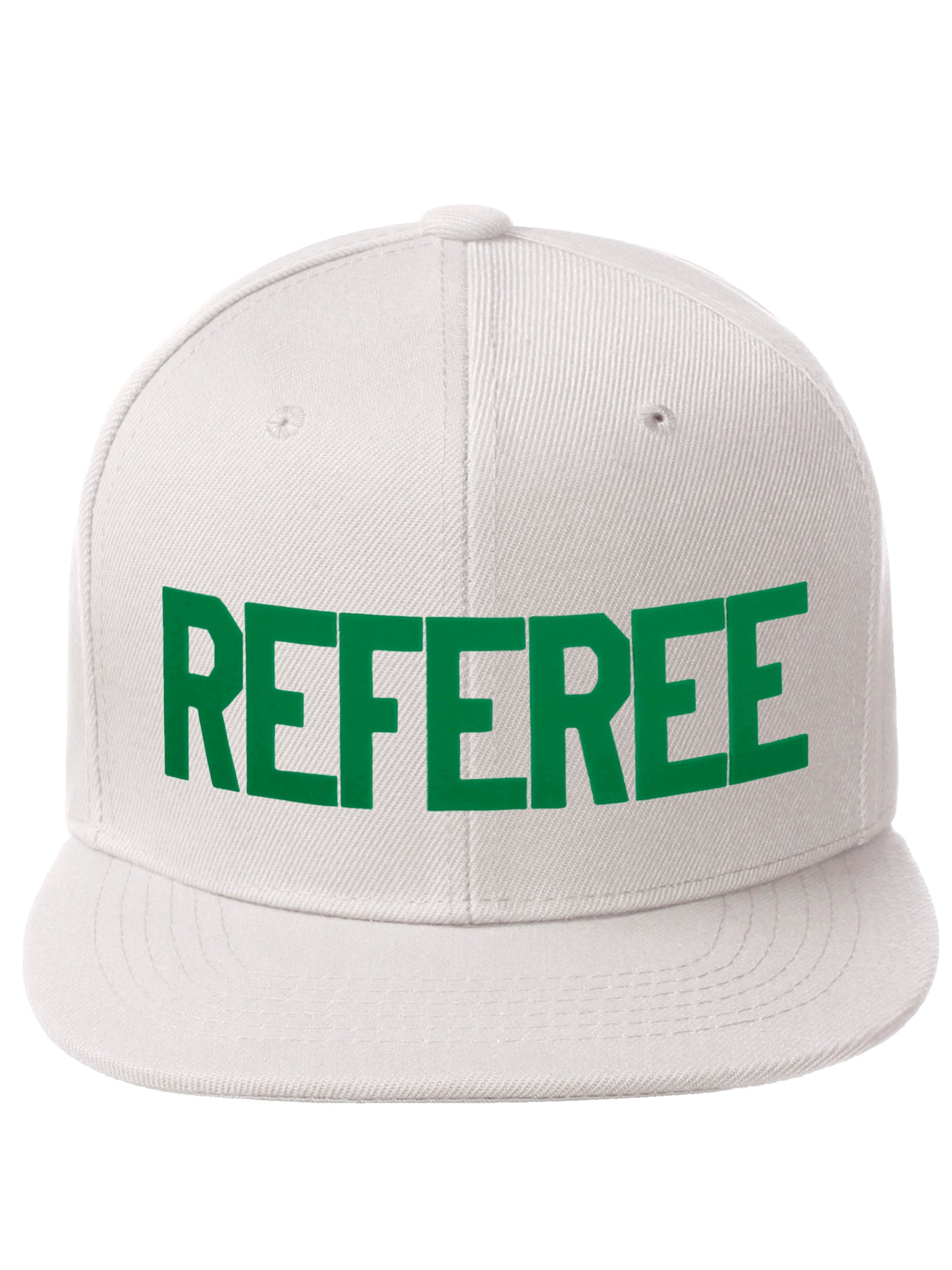 Classic Snapback Referee Hat High Profile Flat Bill Visor Adjustable Back Cap