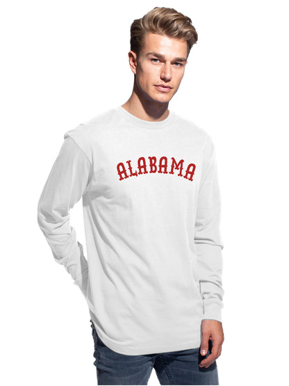 Daxton Retro Alabama Arch Font Long Sleeves T Shirt Soft Medium Weight Cotton