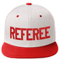 Classic Snapback Referee Hat High Profile Flat Bill Visor Adjustable Back Cap