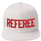 Classic Snapback Referee Hat High Profile Flat Bill Visor Adjustable Back Cap