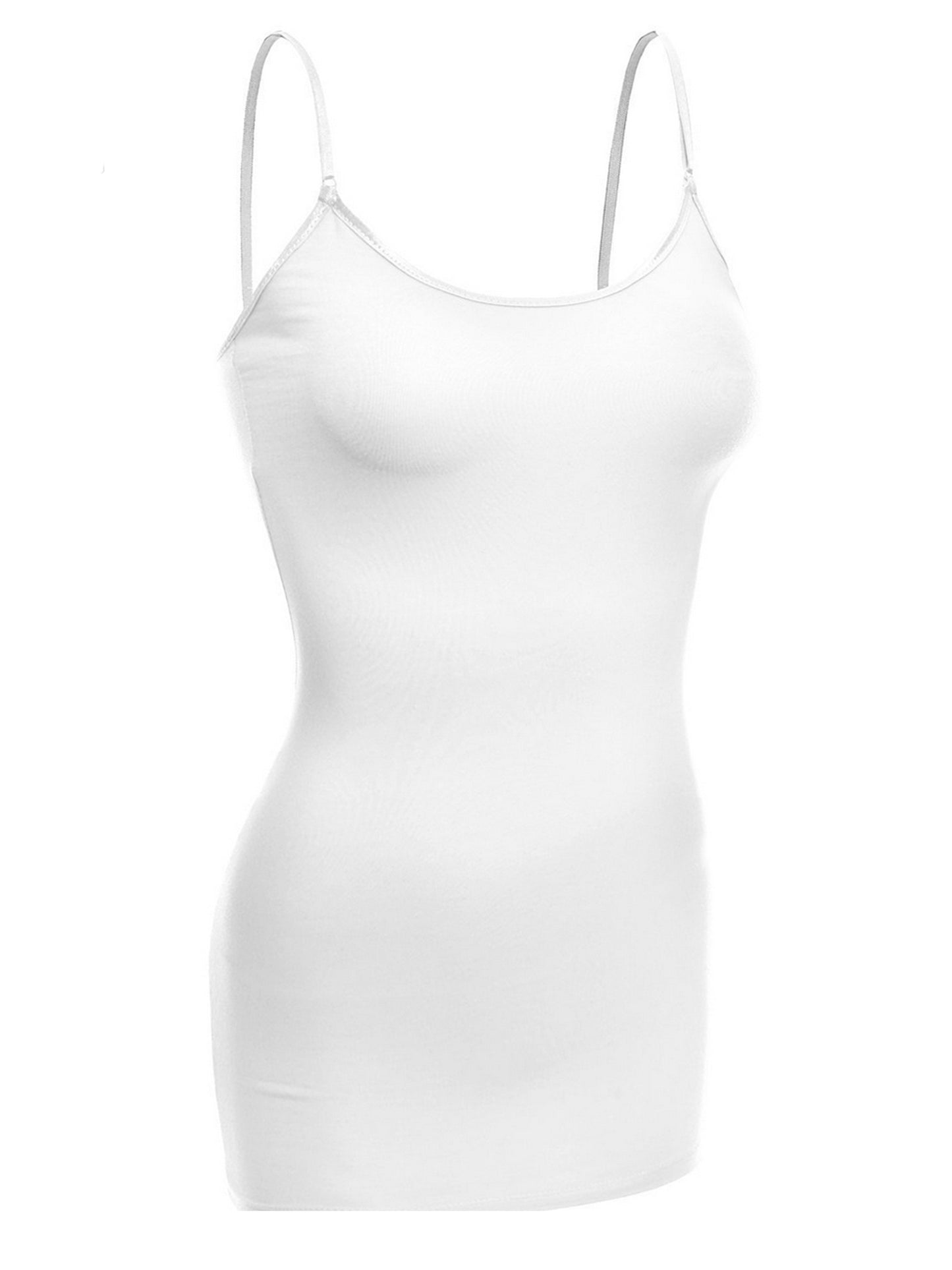 Emmalise Women Camisole Built in Bra Wireless Fabric Support Long Layering Cami
