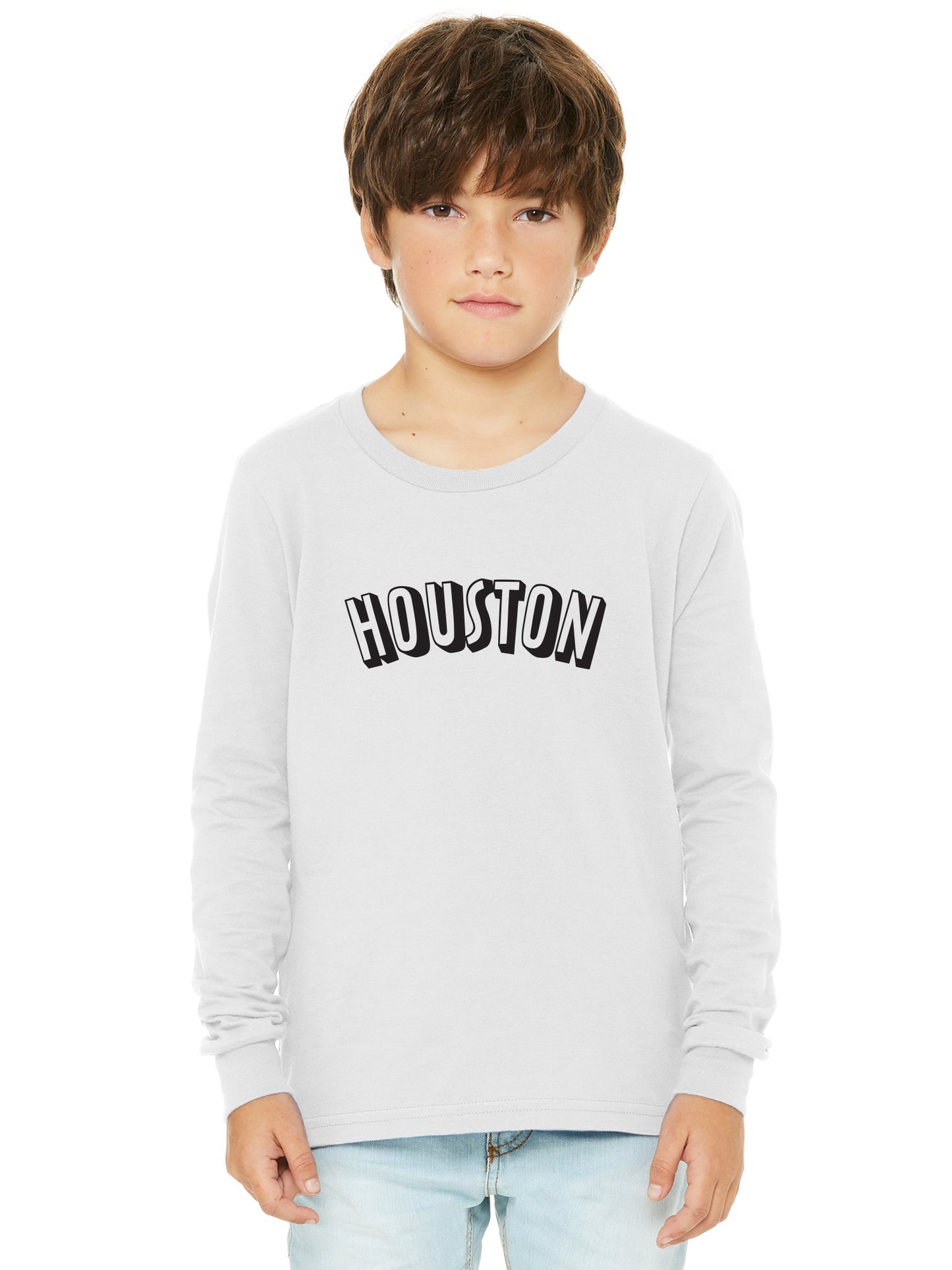 Daxton Youth Long Sleeve Houston Basic Tshirt