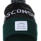 American Cities Wisconsin Green Bay Arch Letters Pom Pom Knit Hat Cap Beanie