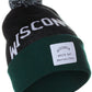 American Cities Wisconsin Green Bay Arch Letters Pom Pom Knit Hat Cap Beanie