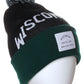 American Cities Wisconsin Green Bay Arch Letters Pom Pom Knit Hat Cap Beanie
