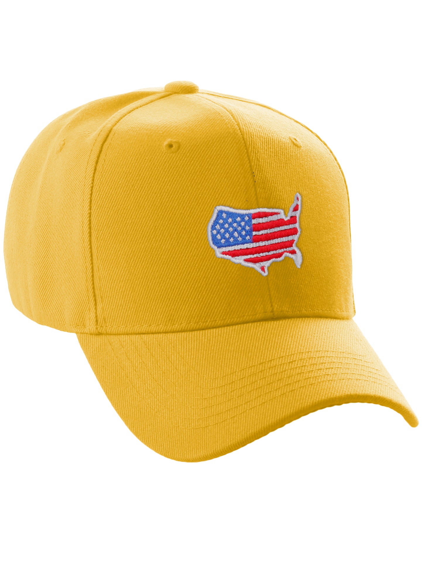 Daxton Classic Structured Embroidered USA Flag Baseball Cap Adjustable Curved Visor