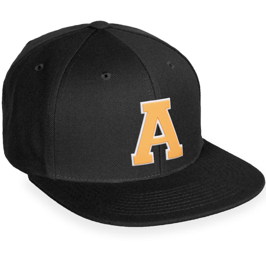 Daxton Classic Snapback White Neon Orange A to Z Letters Flat Bill Visor Cap