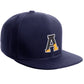 Daxton Classic Snapback Initial Numbers Letters Flat Bill Visor Navy Cap