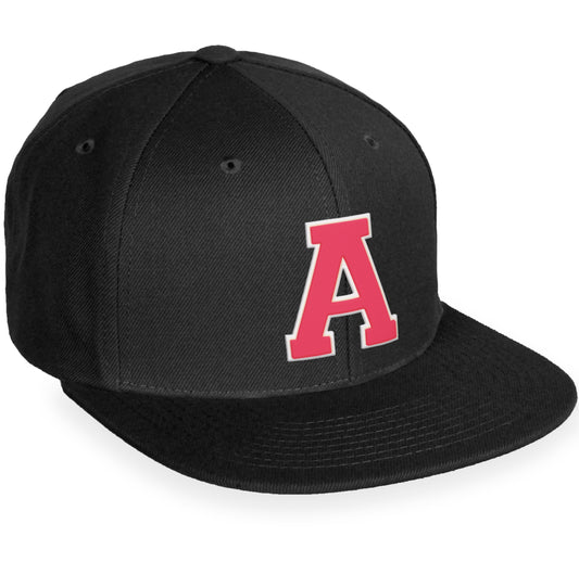 Daxton Classic Snapback White Rose A to Z Letters Flat Bill Visor Cap