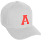 Daxton Classic Structured Baseball Hat Custom A to Z Initial White Rose Letter