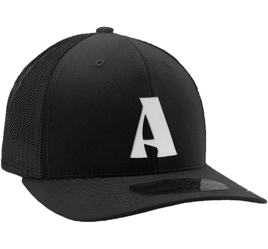 Daxton Baseball Trucker Hat 3D Capital Alphabet letters Structured Mid Profile Cap