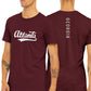 Daxton Adult Unisex Tshirt Atlanta Script with Georgia Vertical on the Back