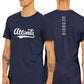 Daxton Adult Unisex Tshirt Atlanta Script with Georgia Vertical on the Back