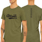 Daxton Adult Unisex Tshirt Atlanta Script with Georgia Vertical on the Back