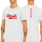 Daxton Adult Unisex Tshirt Atlanta Script with Georgia Vertical on the Back