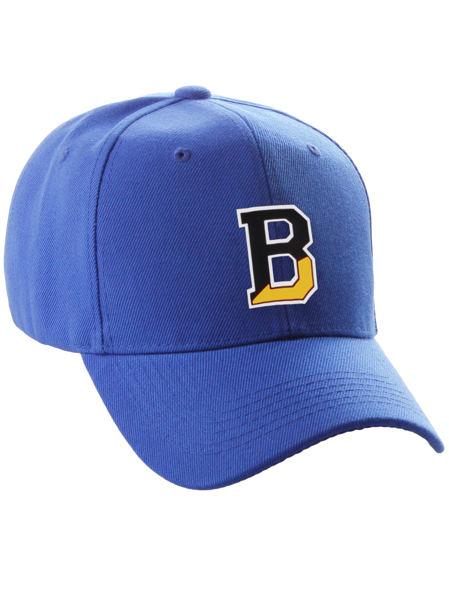 Daxton Two Tone Initial Numbers Letters Structured Royal Baseball Royal Hat