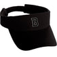Custom Sport Sun Visor Hat A to Z Initial Team Letters, Black Visor White Black