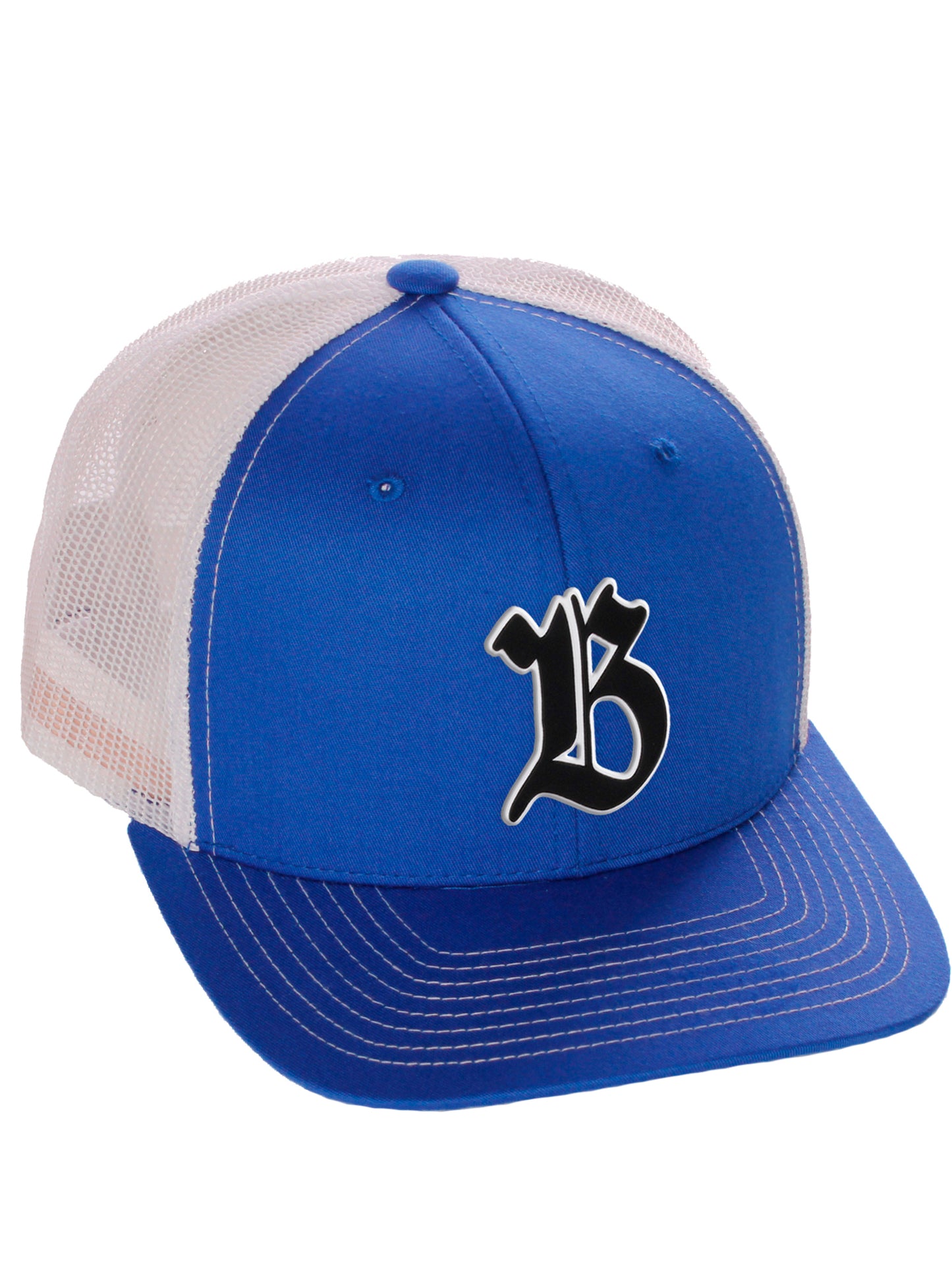 Daxton Classic Baseball Trucker Hat Old English A to Z Letters Numbers Structured Mid Profile Cap