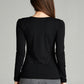 Emmalise Women's Junior and Plus Size Vneck Tshirt Long Sleeves Shirt Tee