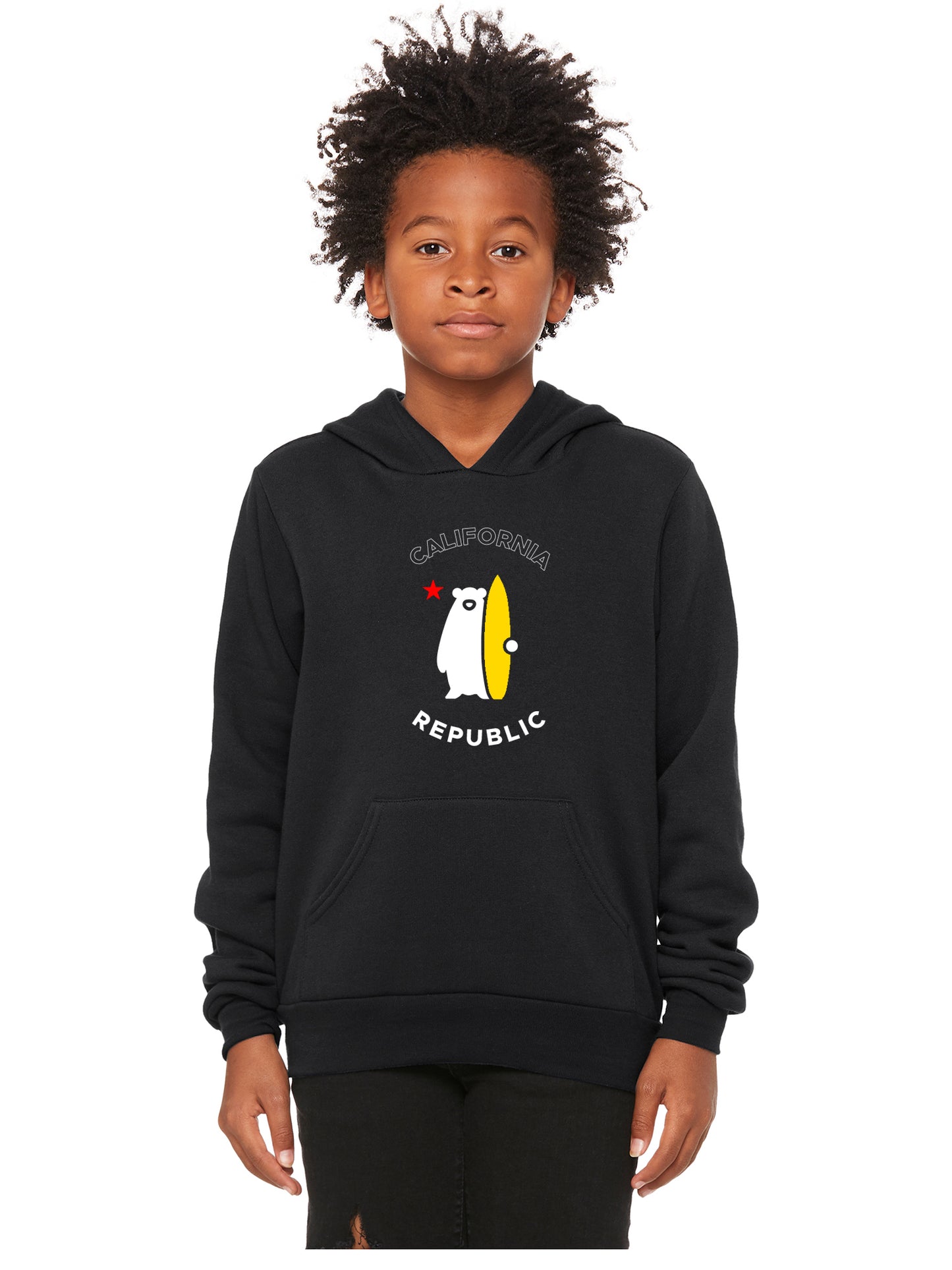 Daxton California Republic Youth Unisex Pullover Hoodie Mid-Weight Fleece Sweatshirt