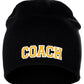 Coach Arch Letters Winter Knit Cuffless Beanie 3D Raised Layers