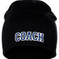 Coach Arch Letters Winter Knit Cuffless Beanie 3D Raised Layers