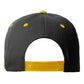 Daxton Classic Snapback Initial Numbers Letters Flat Bill Visor Black Yellow Cap