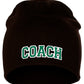 Coach Arch Letters Winter Knit Cuffless Beanie 3D Raised Layers